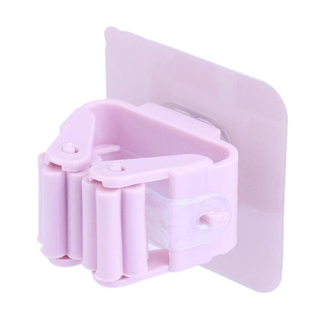 Wall Mounted Storage Mop Holder Suction Mop Brush Broom Hanger Storage Rack Kitchen Organizer Grip Rack Home Storage