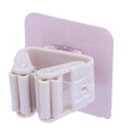 Wall Mounted Storage Mop Holder Suction Mop Brush Broom Hanger Storage Rack Kitchen Organizer Grip Rack Home Storage