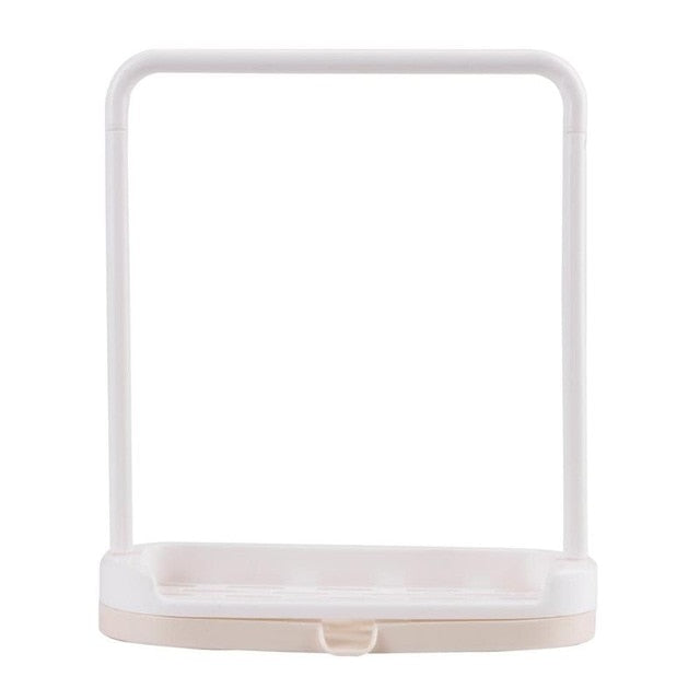PP Plastic Towel Sponge Storage Rack Bathroom Kitchen Utensil Rag Storage Rack Broom Hanger Rack Household Hooks